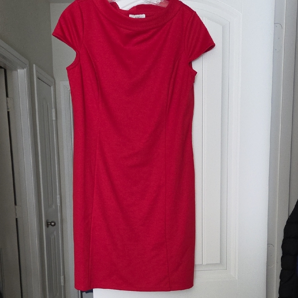 Ann Taylor LOFT Red Ruched Cowl Neck Sheath Mini Dress - NWT